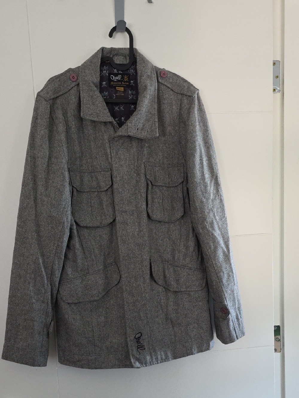 O'Neill Men's Gray Military Field Jacket